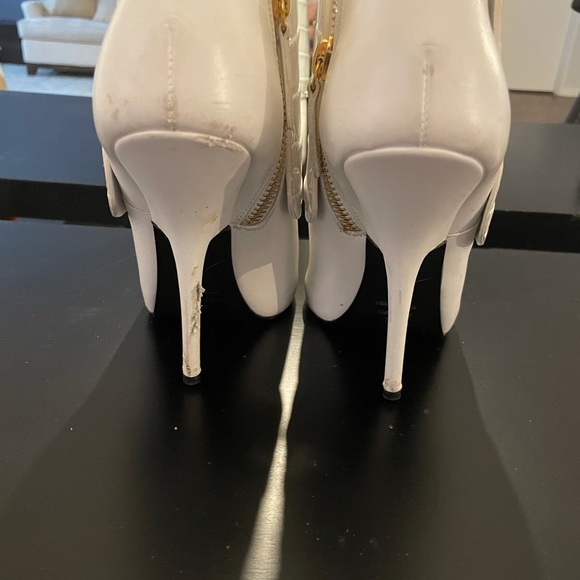 Giuseppe Zanotti Leather Peep-Toe Booties - Picture 9 of 16